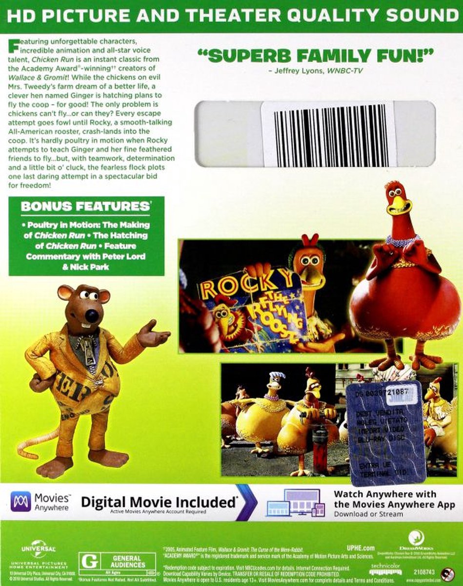 Chicken Run [BluRay] (Bluray), Julia Sawalha Dvd's bol