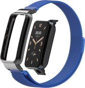 By Qubix Bracelet boucle milanaise avec étui - Blauw - Xiaomi Smart Band 7 Pro - Bracelet Mi Band 7 Pro