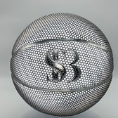 Special Balls Shine Bling - Holographic - Basketbal - Zilveren lijnen - maat 7