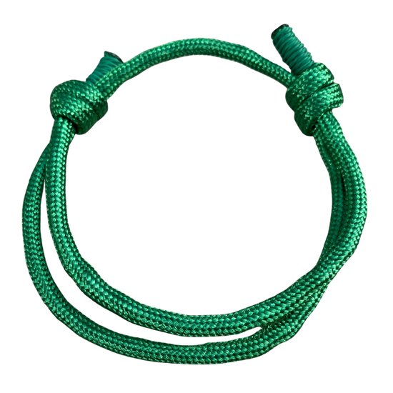 Verstelbare -armband -groen- Schuifkoord- textiel- Charme Bijoux