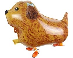 Ballon in de vorm van een schattige bruine Labradoodle - ballon - hond - labradoodle - huisdier - decoratie
