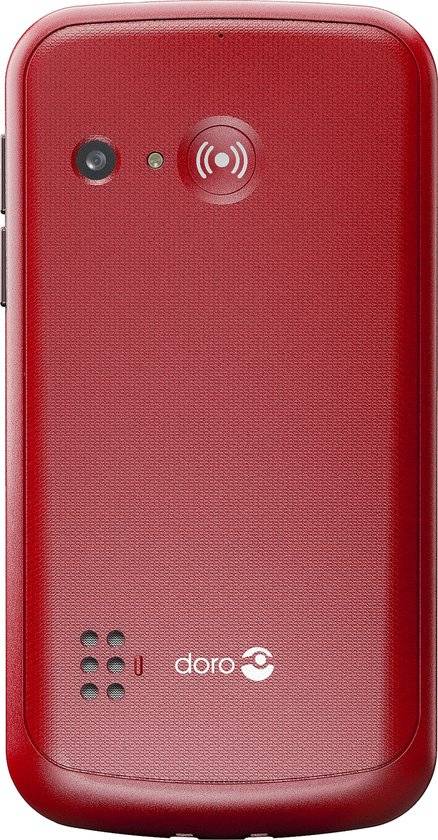 Doro 1880 4G Cellulare Sbloccato Per Anziani - Tasti Grandi E Parlanti, Suono Potente, Fotocamera, Tasto Di Assistenza E Base Di Ricarica Inclusa (Rosso)