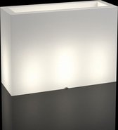 LUNGO GRANDE - Plantenbak - 85x35x60cm - wit - met verlichting