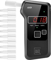 AX9 - Blaastest alcohol - met 10 mondstukken - 0-2‰ - LCD display