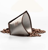 Machine à café JOR Products® - Porte-filtre à café - Grillage en acier inoxydable - Filtre à café - Durable - Taille 2