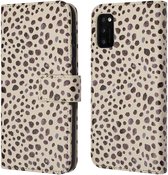 iMoshion Hoesje Geschikt voor Samsung Galaxy A41 Hoesje Met Pasjeshouder - iMoshion Design Bookcase smartphone - Meerkleurig / Black And White Dots