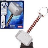 4D Build - Puzzle 3D Marvel du marteau de Mjolnir Thor- 87 pièces - kit de construction en carton