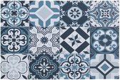 Rechthoekige placemat mozaiek blauw - vinyl - 45 x 30 cm - Onderleggers