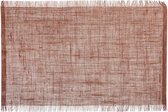 Rechthoekige placemat uni terra bruin jute 45 x 30 cm - Tafel onderleggers