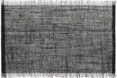Rechthoekige placemat uni zwart jute 45 x 30 cm - Tafel onderleggers
