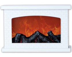 IKO sfeerhaard/open haard wit - met led verlichting L30 x H20 cm