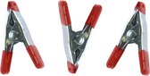 FX Tools Zeilklemmen/veerklemmen - 12x - staal - 5 cm - mini lijmklemmen