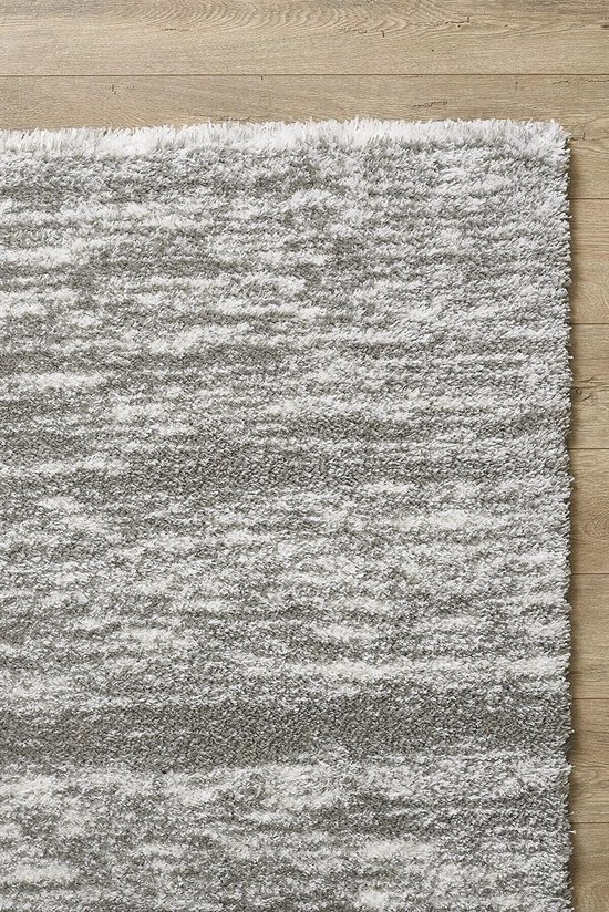 EIK - Creme-Grijs - 140x200cm - Hoogpolig vloerkleed