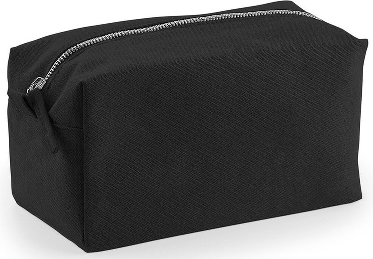 Toilettas/make-up tas voor heren/dames - Reis toilettassen/make-up etui - Handbagage - zwart - 21 x 11 x 11 cm
