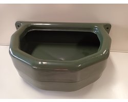 Voerbak kunststof halfrond, 25L.