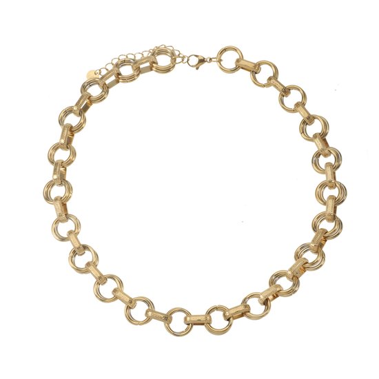 The Jewellery Club - Collier Monica - Collier - Collier femme - Collier maillons - Acier inoxydable - Or - 42 cm