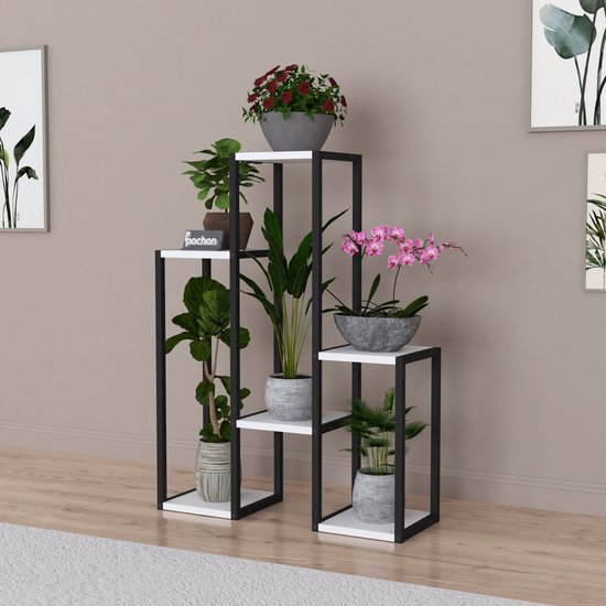 Pochon Home - Table à plantes 6 Plantes - Métal - Support à plantes -  Armoire échelle