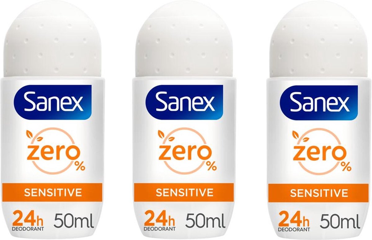 Sanex Deo Roller - Zero Sensitive 3 x 50 ml
