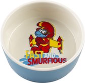 Smurfs Duvoplus - Drinkbak - Hond - Jetpack Smurf Eetkom 500ml - 15x15x6cm Wit/blauw - 1st