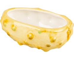 Duvoplus - Voerbak - Knaagdier - Eetkom Stone Kiwano 25ml - 9x6,2x3,2cm Geel - 1st
