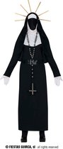 Guirca - Non Kostuum - Niet Zo Heilige Kwaadaardige Non - Vrouw - Zwart - Maat 42-44 - Halloween - Verkleedkleding