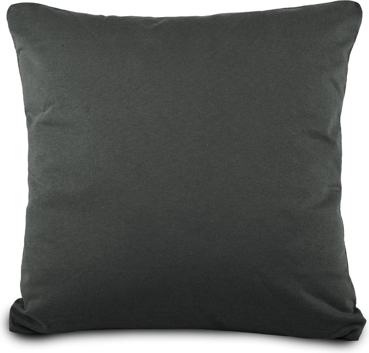 kussensloop, 80 x 80 cm, antraciet grijs katoenen kussensloop, ritssluiting jersey kussenhoes