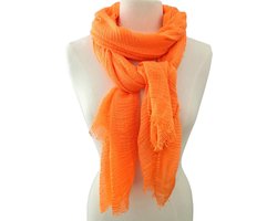 Mooie dunne dames sjaal Oranje- Langwerpige sjaal- Youhomy accessoires Shawl- Omslagdoek- WK/EK voetbal| Koningsdag| Zomer sjaal vakantie