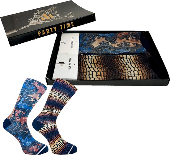 Sock My Feet geschenkdoos sokken heren 43 46 - cadeau voor man - duurzaam - naadloos - Paisley Viper