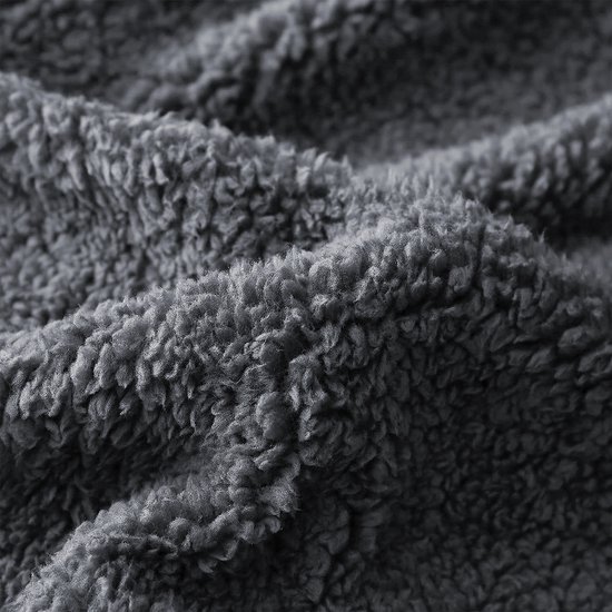 Eleganzzz Teddy Pluche Dekbedovertrek - Antraciet - Teddy Dekbedovertrek - Dekbedovertrek 240x200/220cm - Lits Jumeaux dekbedovertrekken