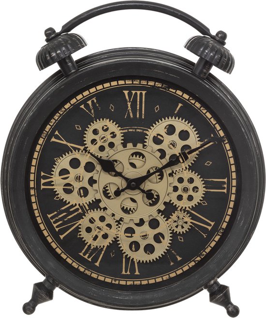 Horloge de table-horloge murale avec Engrenages mobiles visibles - 35 cm x 41 cm