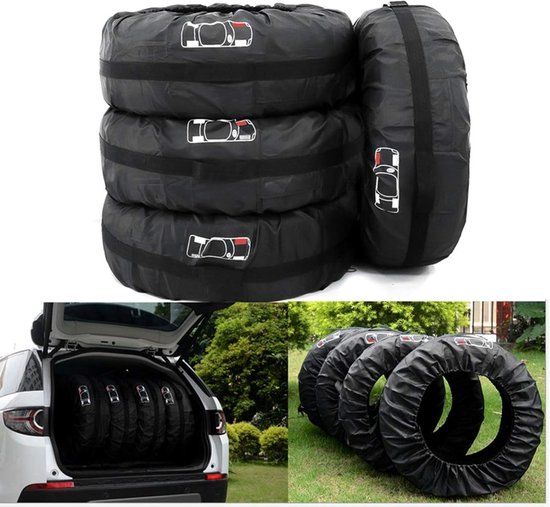 Bandentassen, set van 4 stuks, 18-22 inch, bandenbeschermhoezen