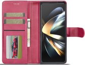 Geschikt voor LC.IMEEKE Samsung Galaxy Z Fold 5 Portemonnee Book Case - Rood