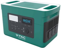 V-TAC VT-1001N-EU 1000W Draagbaar Stroomstation 1024Wh LiFePO4-batterij met Draadloze Oplader Groen