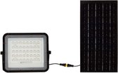 V-tac VT-80W LED Solar Floodlight - 4000K - 6000mAh - 3M kabel - Incl. afstandsbediening - Zwart