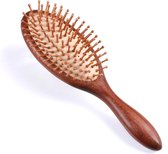 FS-Hand gemaakt sandel hout haarborstel voor alle haartypen - Brush Sandel Wood - Houten HaarBorstel