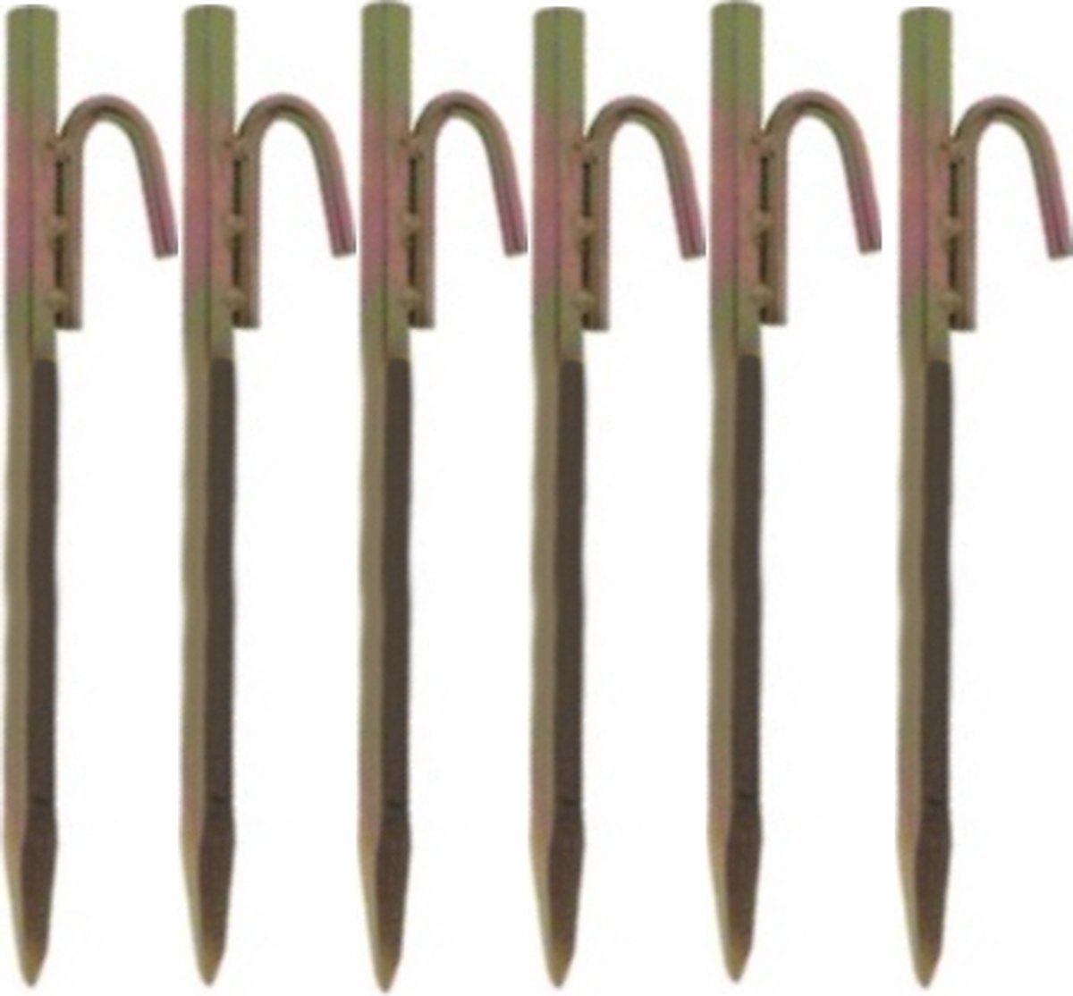 Grondpennen 6 stuks - Stormharing - Tentharing - Rotspen - Spijkerharing - Goud - Ø16 X 300MM - Koolstofstaal - Extra Sterke Haak