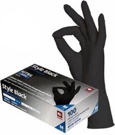 Gants jetables en nitrile noirs Med Comfort XXL - Nitrile - Gloves - Sans poudre - Sans latex