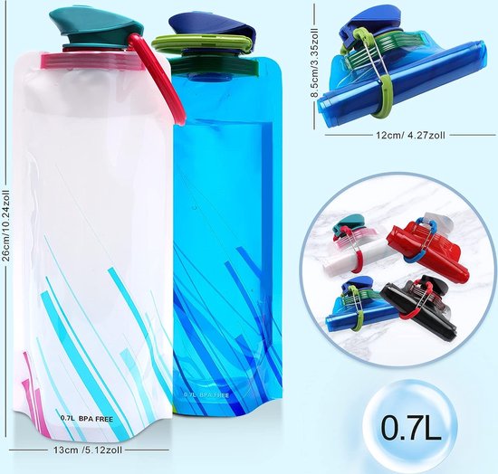 bouteille d'eau pliable, bouteilles d'eau de sport pliables modèle 6