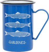 Tasse émaillée bleu sardine 8x11,5 - BATELA