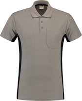 Tricorp Poloshirt Bi-Color - Workwear - 202002 - Grijs-Zwart - maat XL