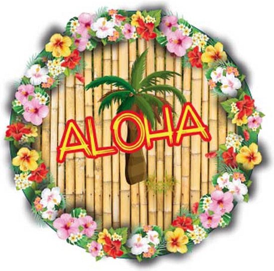 Hawaii versiering onderzetters/bierviltjes - 25 stuks - Hawaii thema feestartikelen