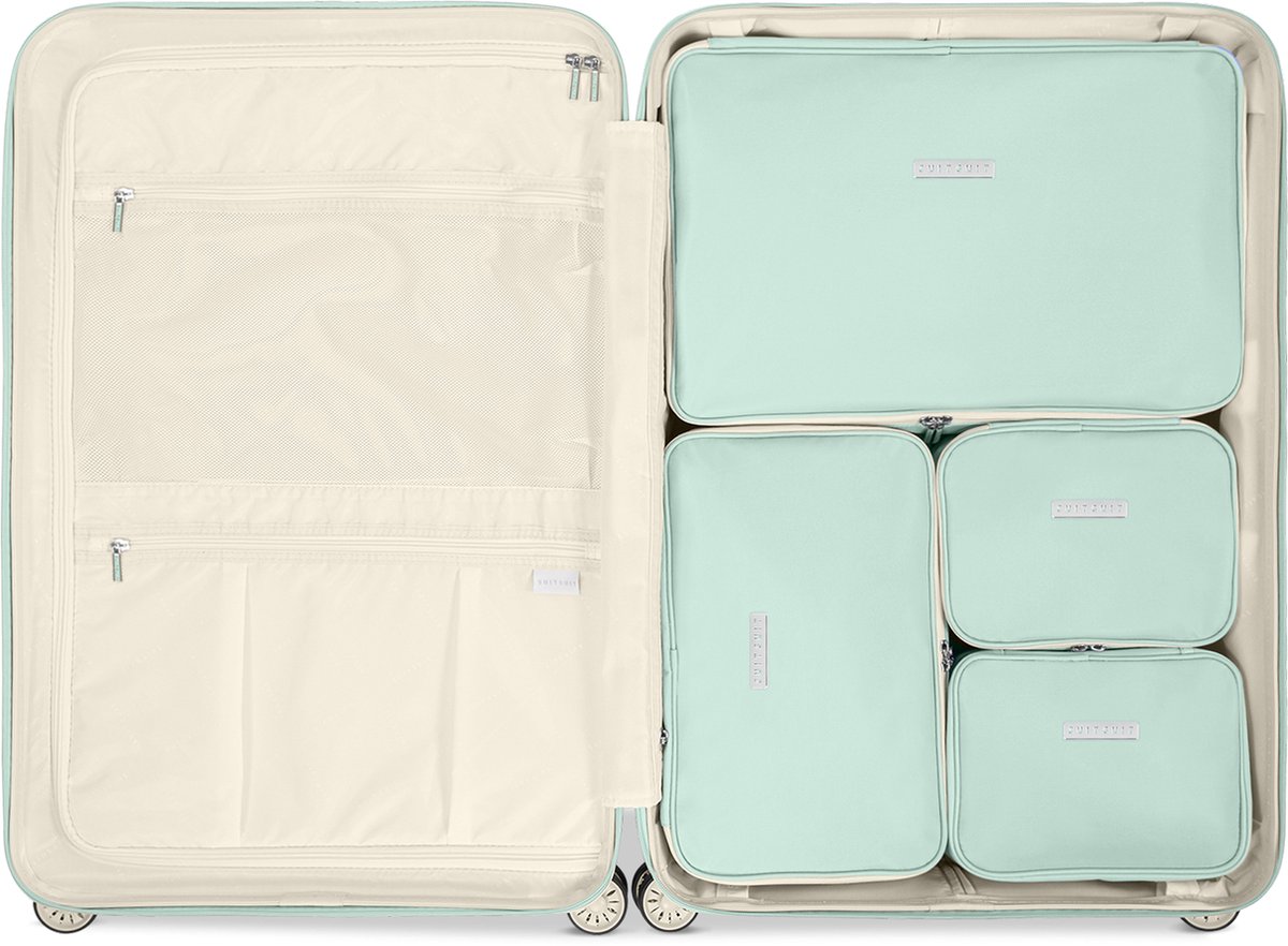 Bol.com SUITSUIT Fabulous Fifties - Packing Cubes - Set van 4 - Reiskoffer 76 cm - Koffer organizer set - Bagage organizers - Mi... aanbieding