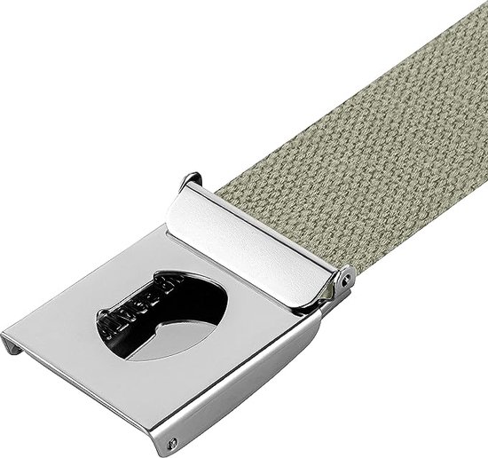 GooDengFull Riem voor heren, werkriem voor heren, 130 cm, herenriem zonder gaten, traploos verstelbare canvas stof, de outdoor zakelijke werkriem past overal mee naartoe zwart