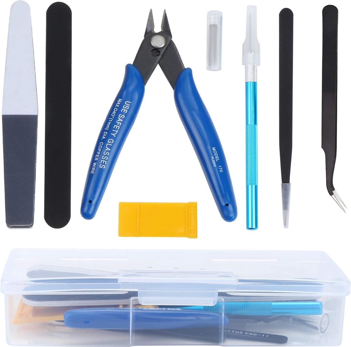 Universal modelbouw gereedschapsset - 9 stuks - voor hobby en reparatie