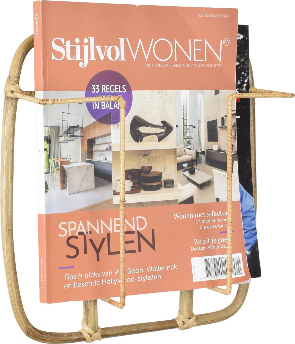 LOFT42 Bamboe Tijdschriftenrek Small - Bruin - 33x31x10