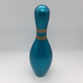 Bowling Spaarpot Bowlingpinspaarpot pin spaarpot 'groot blauw' 40 cm hoog, kan open aan de onderkant