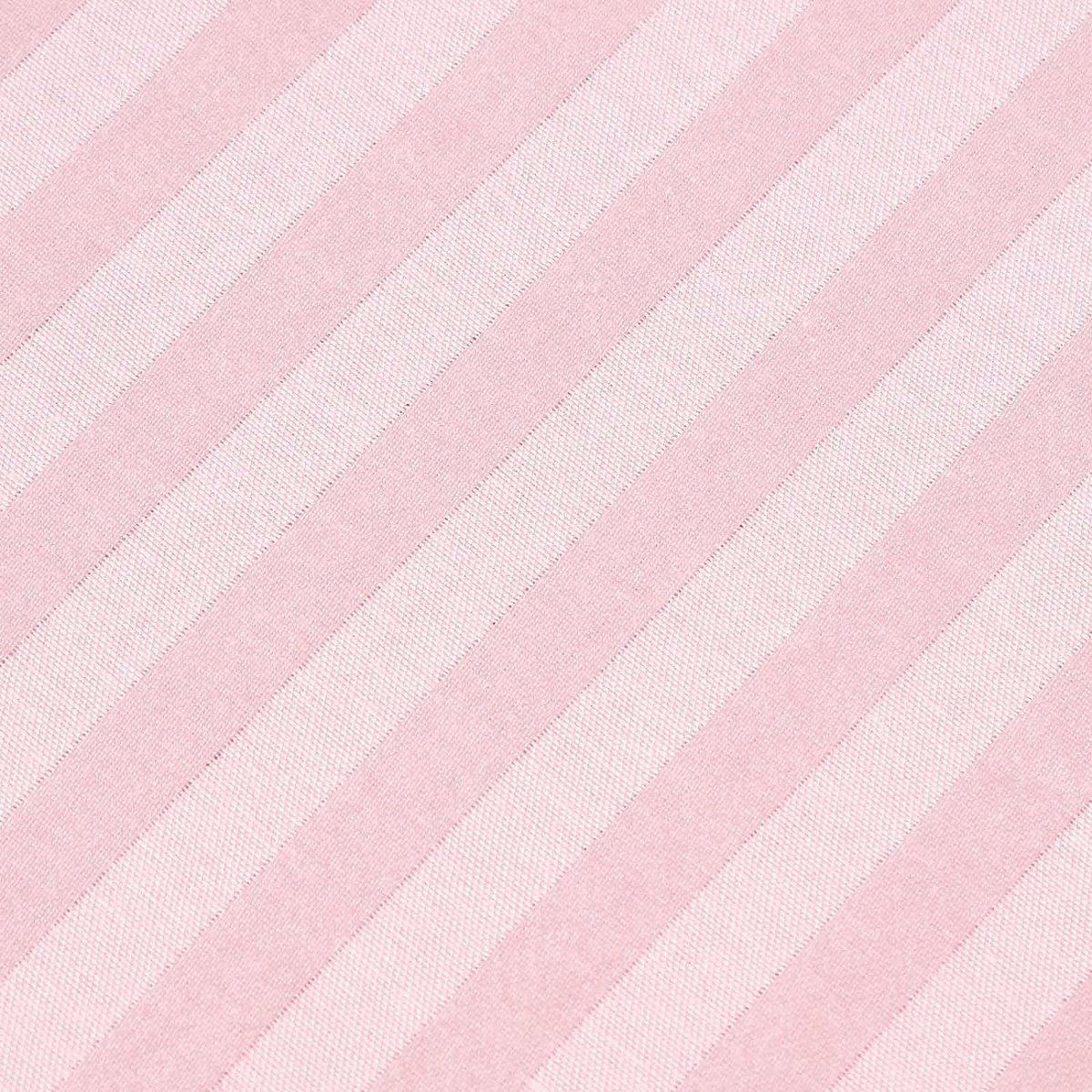 drap housse / drap housse 120 x 190 cm rose à rayures satin - 100% pur  coton égyptien