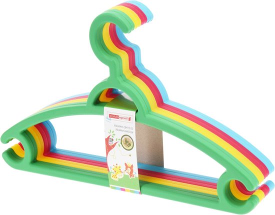Ensemble de 6 cintres plastique multicolore pour enfant