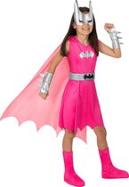 Funidelia | Roze Batgirl Kostuum Voor voor meisjes - Barbara Gordon, Superhelden, DC Comics - Kostuum voor kinderen Accessoire verkleedkleding en rekwisieten voor Halloween, carnaval & feesten - Maat 122 - 134 cm - Roze