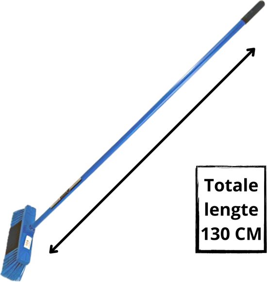 Synx Tools Binnenbezem Blauw - Zachte Bezems - Kamerveger - Besem Veger / Zachte Bezem met Steel 130cm - Binnen Bezem - Besem Veger - Schoonmaken — afbeelding 3